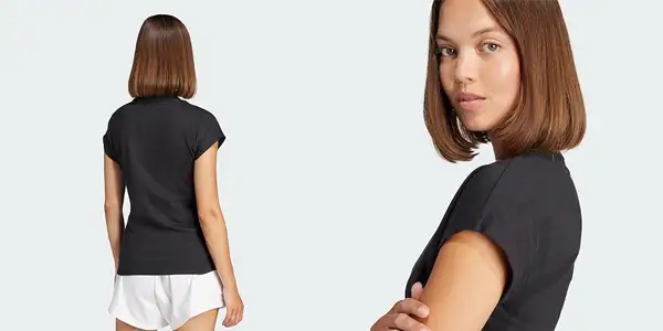 camiseta Adidas Essentials Linear Cotton para mujer oferta