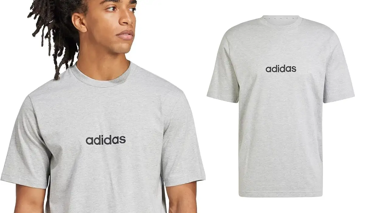 camiseta Adidas Essentials Linear Single para hombre barata