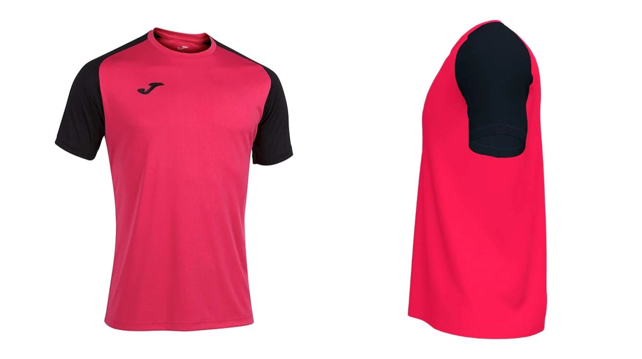 camiseta Joma Academy IV en color fucsia y negro para hombre