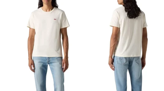 camiseta Levi's Original Housemark para hombre en color hueso