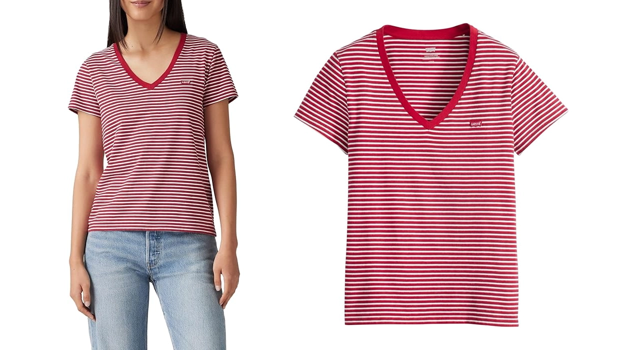 camiseta Levi's The V-Neck para mujer barata