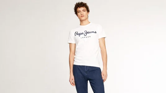camiseta Pepe Jeans Original Stretch blanca para hombre