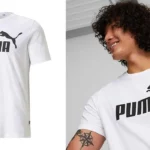 camiseta Puma Essential Logo blanco hombre barata
