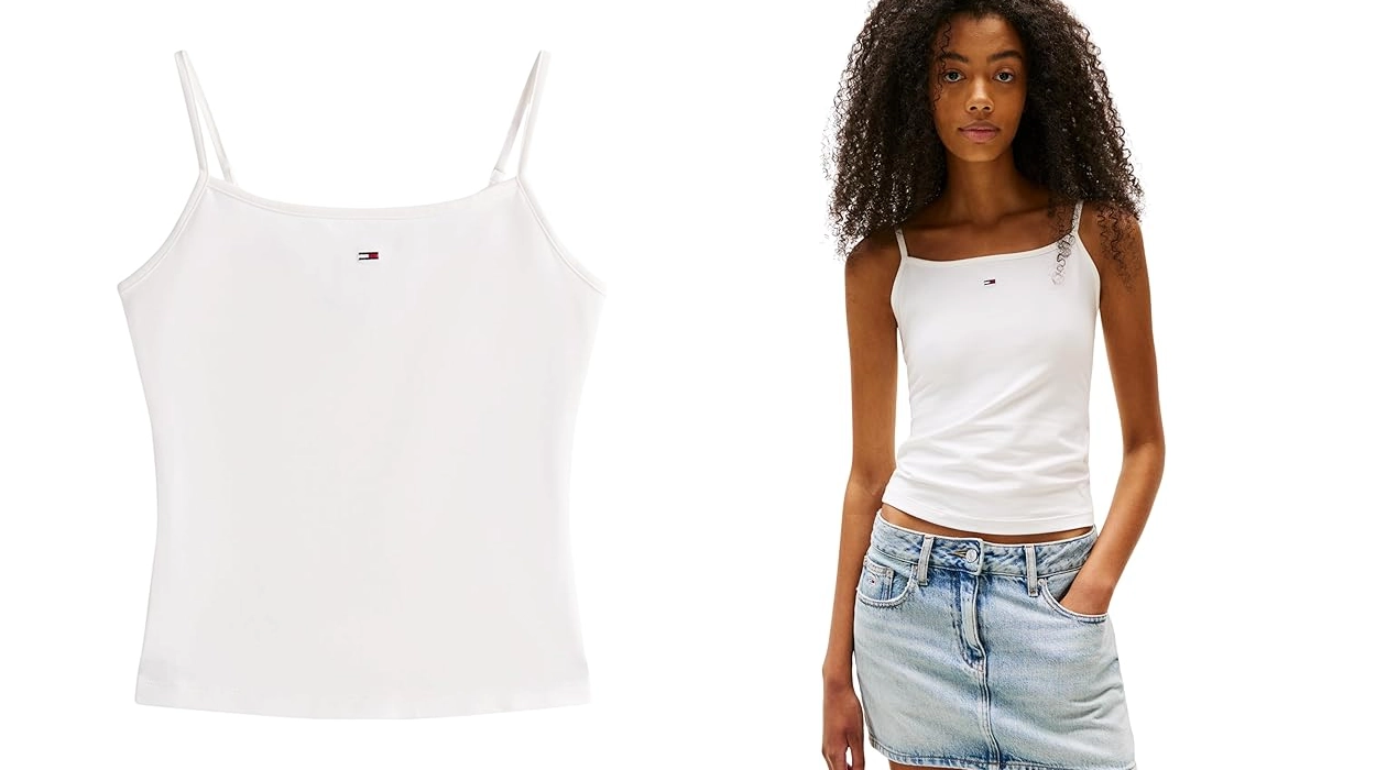 camiseta Tommy Jeans Essential Strap Top para mujer