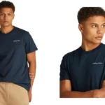 camiseta Tommy Jeans TJM Slim Linear azul marino para hombre barata
