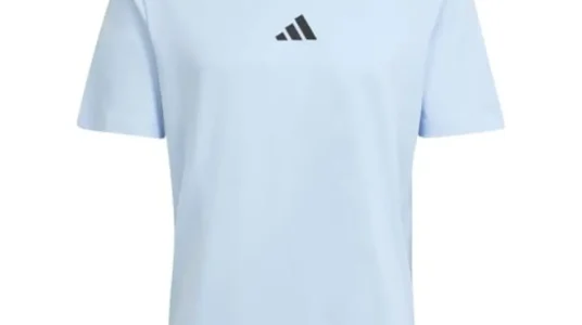 Camiseta adidas Essentials con logo pequeño para hombre en azul