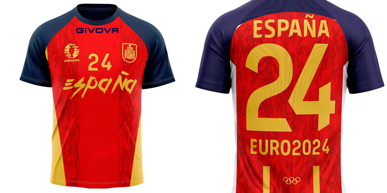 Camiseta aficionado España Eurocopa 2024 de Givova