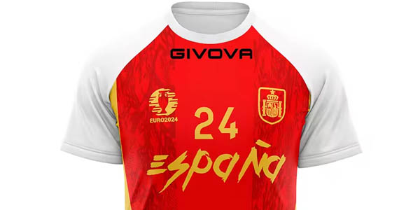 Camiseta aficionado España Eurocopa 2024 de Givova