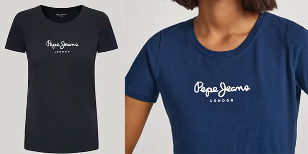 Camiseta básica Pepe Jeans para mujer barata