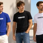 Camiseta de manga corta para hombre de Calvin Klein, cuello redondo y color blanco