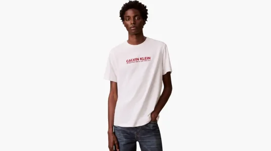 Camiseta de manga corta Calvin Klein con cuello redondo para hombre