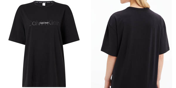 Camiseta Calvin Klein negra para mujer