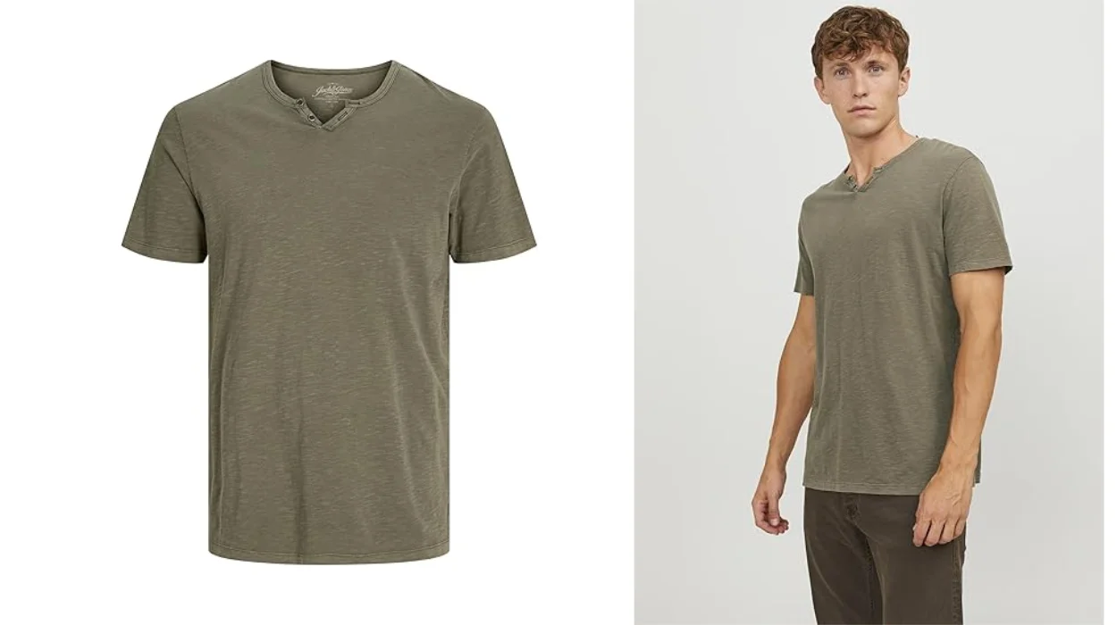 camiseta casual Jack & Jones Melange Jjesplit para hombre