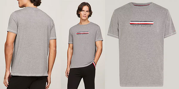 Camiseta casual Tommy Hilfiger con SeaCell para hombre barata