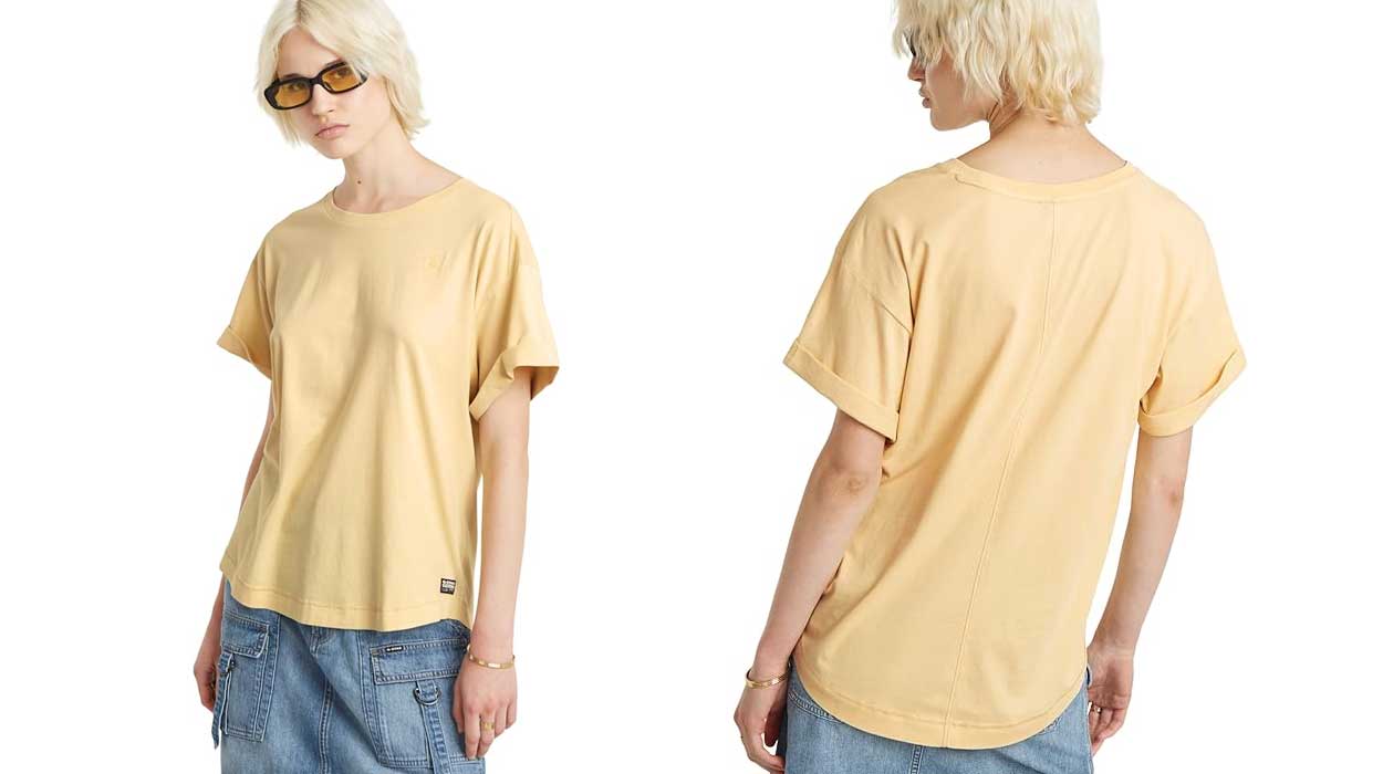 Camiseta G-Star Top Rolled Up Sleep Boyfriend barata