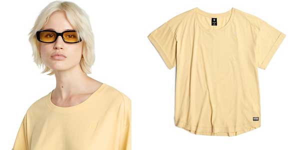 Camiseta G-Star Top Rolled Up Sleep Boyfriend oferta