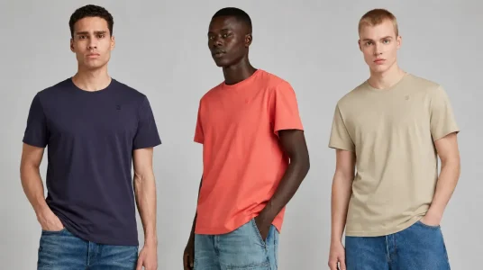 Camiseta G-STAR Base-S para hombre, rosa y cómoda