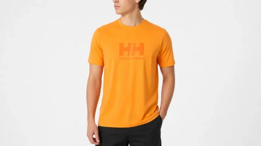 Camiseta Helly Hansen HH Logo 3.0 para hombre en color naranja