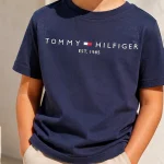 Camiseta de manga corta unisex Tommy Hilfiger para niños, azul, talla 4 años
