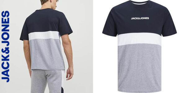 Camiseta Jack & Jones Colour Block Crew Neck para hombre