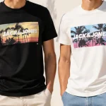Camiseta JACK & JONES Jjindiana de manga corta y cuello redondo en blanco