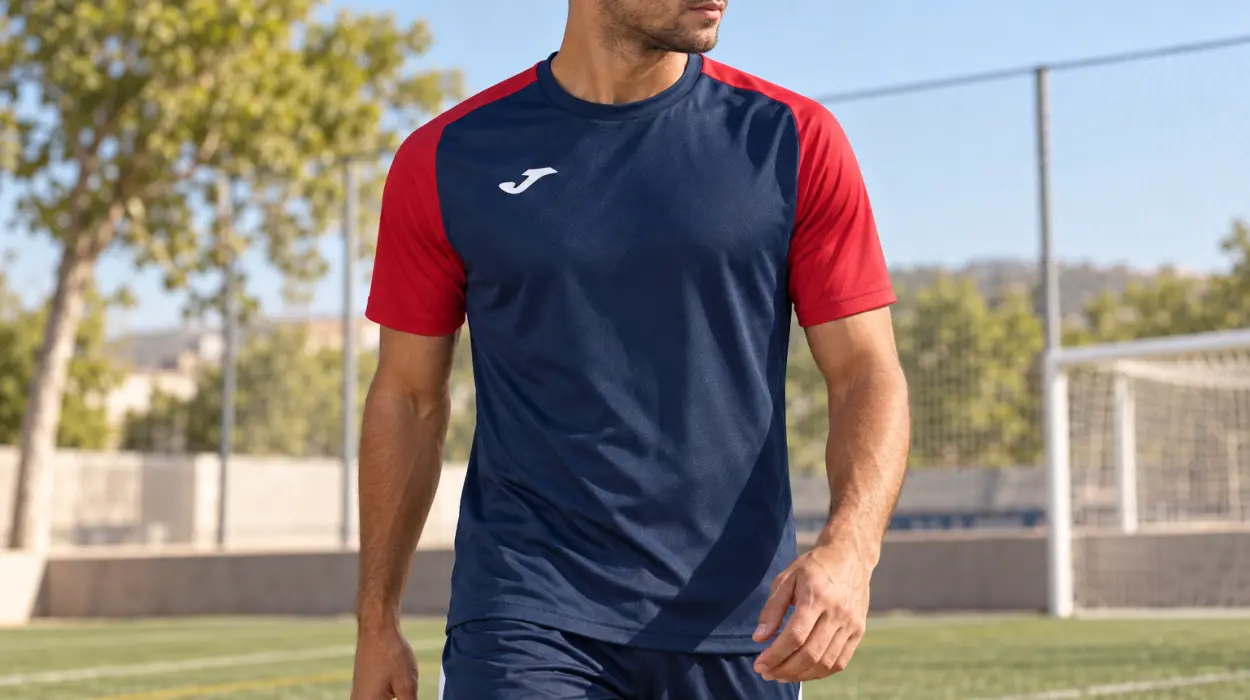 Camiseta deportiva Joma de manga corta para hombre, transpirable y de secado rápido