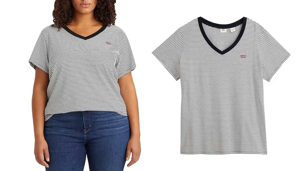 Camiseta Levi's V Neck Plus Size mujer barata