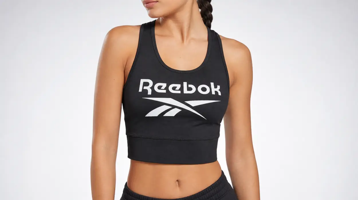 Top deportivo Reebok Identity Big para mujer en tallas S, M y 2 colores