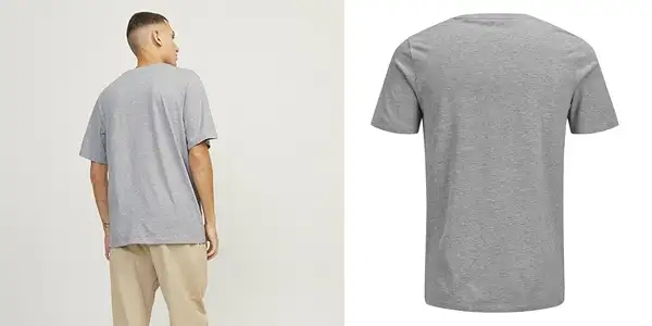 camiseta slim Jack & Jones Jjecorp Logo en color gris para hombre oferta