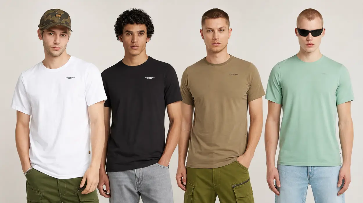 Camisetas G-Star Base Slim en varios colores para hombre