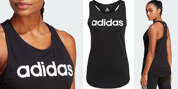 Camiseta de tirantes Adidas Loungewear Essentials Loose Logo para mujer barata