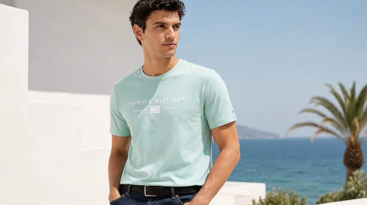 🌿 Una camiseta con nombre y estilo: Tommy Hilfiger Brand love para hombre, ahora en verde