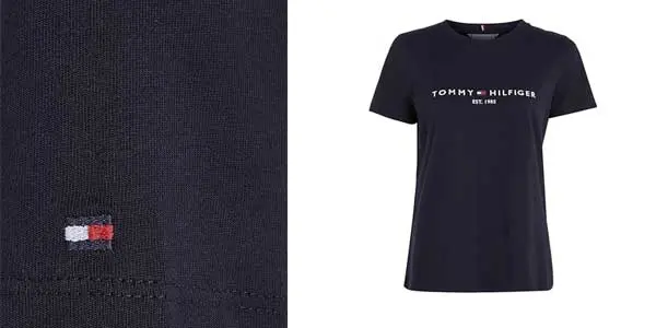 Camiseta Tommy Hilfiger Heritage mujer azul oferta