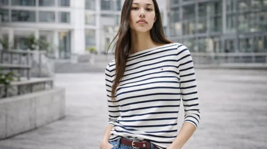 Camiseta Tommy Hilfiger Slim de manga larga para mujer