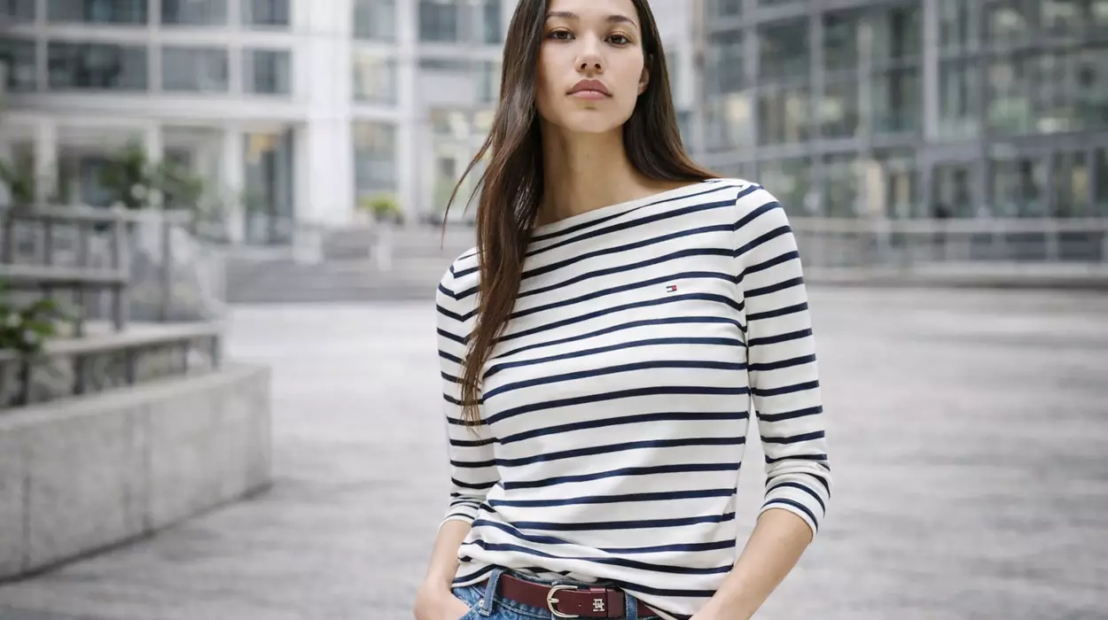 Camiseta Tommy Hilfiger Slim de manga larga para mujer