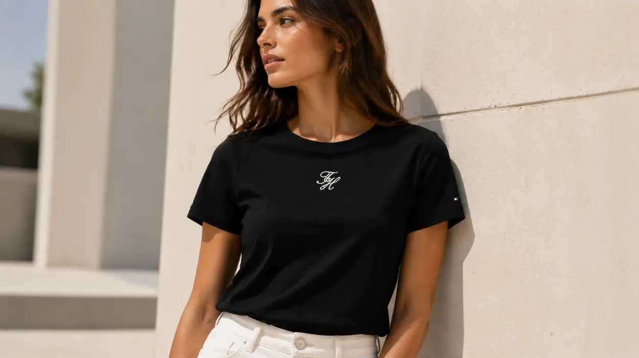 Camiseta de mujer Tommy Hilfiger Script Slim para mujer