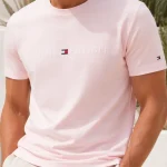 Camiseta para hombre Tommy Hilfiger Tommy Logo Mw0Mw11797 rosa
