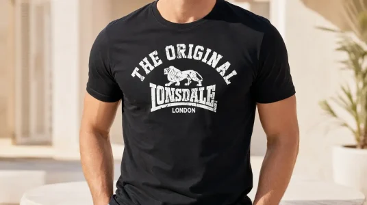 Camiseta unisex Lonsdale Original en color negro