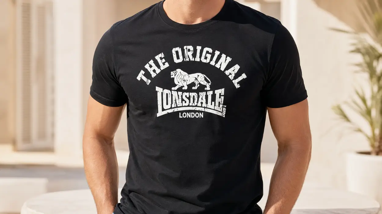Camiseta unisex Lonsdale Original en color negro