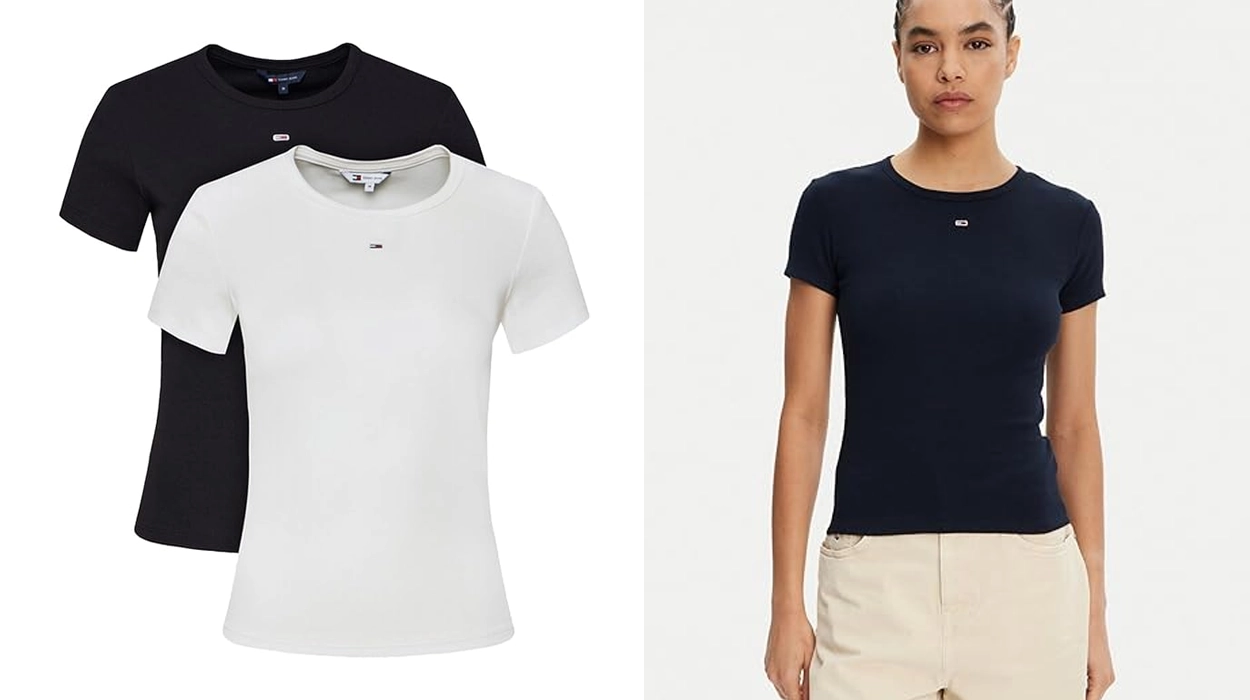 camisetas Tommy Jeans Essential Rib Slim Fit