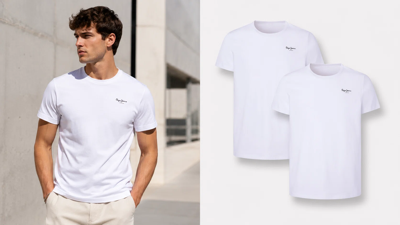 2 Camisetas básicas Pepe Jeans para hombre