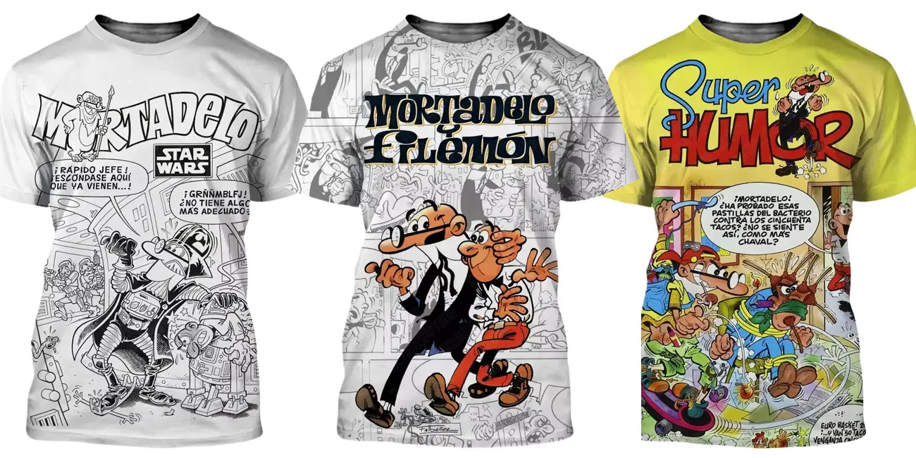 Camiseta de Mortadelo y Filemón