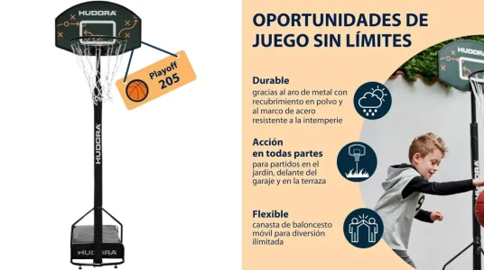 Canasta de baloncesto ajustable HUDORA Playoff 205