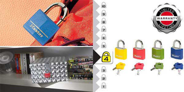 Candado Master Lock aluminio macizo oferta