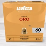 Lavazza Qualità Oro: 60 cápsulas Nespresso de aluminio, 100% Arábica con notas afrutadas y florales
