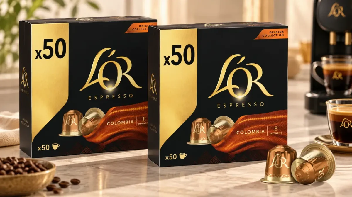 Pack x100 Cápsulas de café L'OR Espresso Colombia para Nespresso, intensidad 8