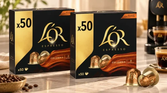 Cápsulas de café L'OR Espresso Colombia, intensidad 8, 50 unidades compatibles Nespresso