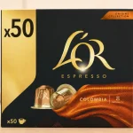 Cápsulas de café L'OR Espresso Colombia, intensidad 8, 50 unidades compatibles Nespresso