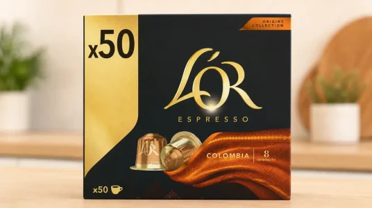 Cápsulas de café L'OR Espresso Colombia, intensidad 8, 50 unidades compatibles Nespresso