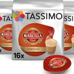 Cápsulas de café Marcilla Cortado para Tassimo, pack de 80